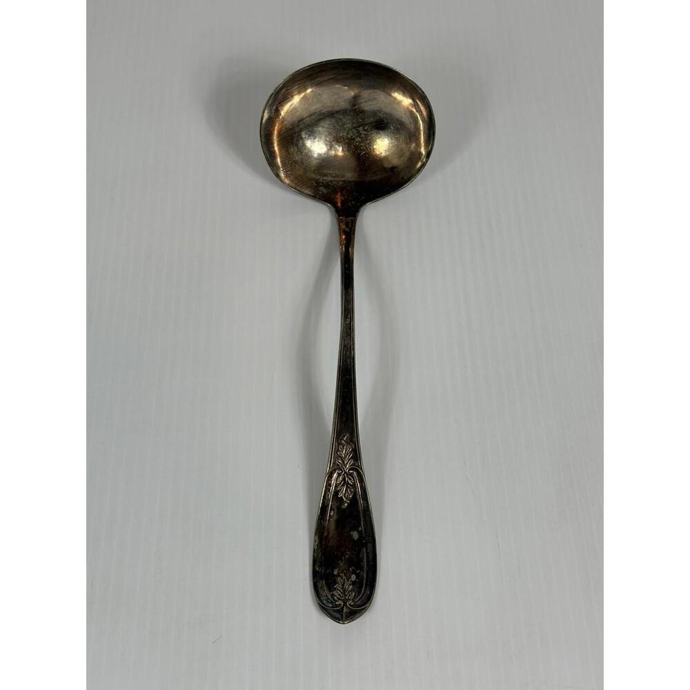 Vintage Rogers Bros Triple Large Silver Plate Soup‎ Spoon Ladle 11"